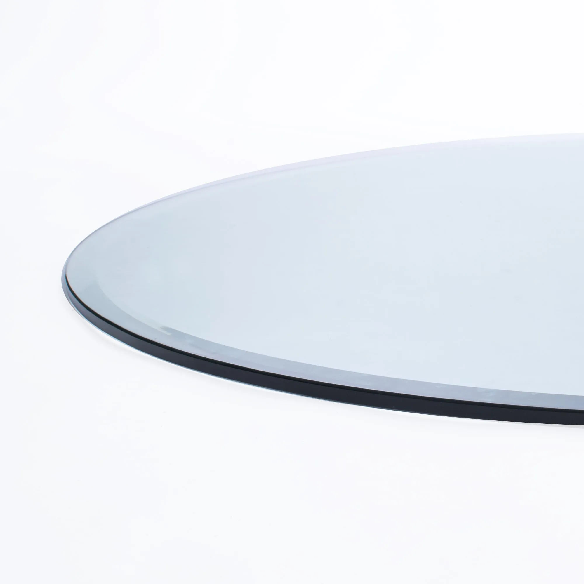 18" Round Clear Low Iron Glass Tops