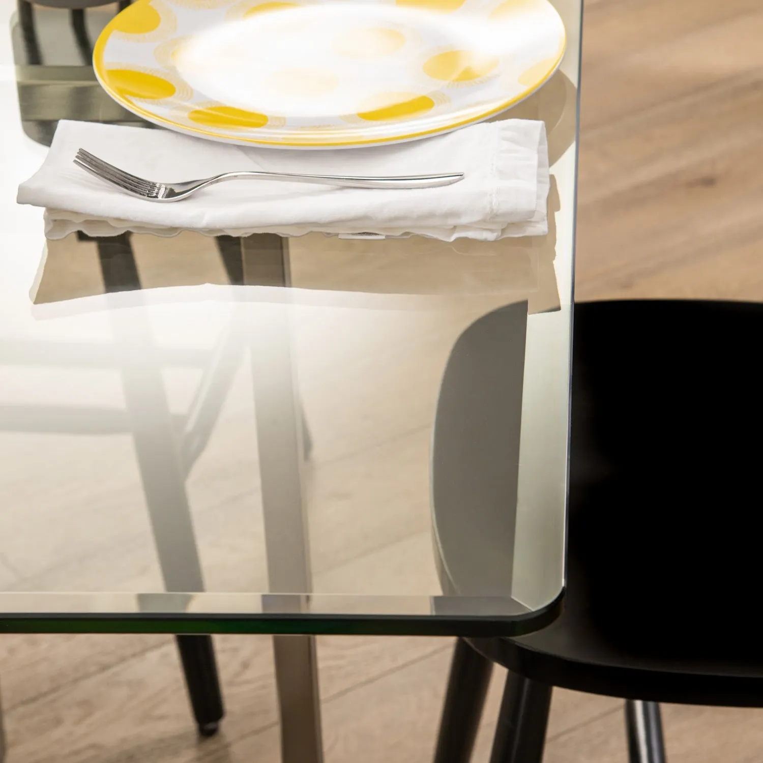 26" Square Clear Glass Table Tops