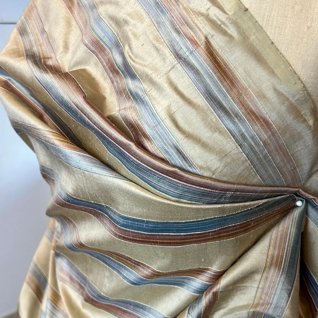 75cm plus end Slone Street Stripes Silk Dupion