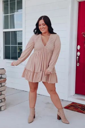 Alyssa Deep V Baby Doll Dress