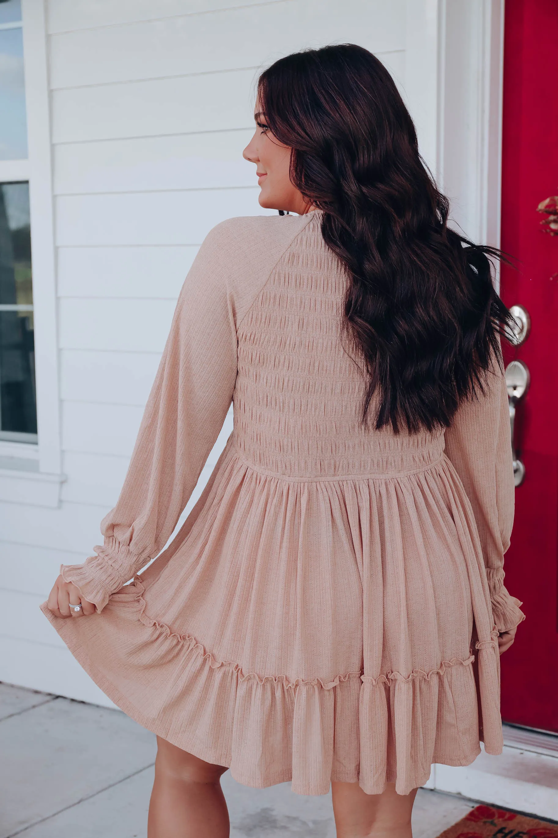 Alyssa Deep V Baby Doll Dress