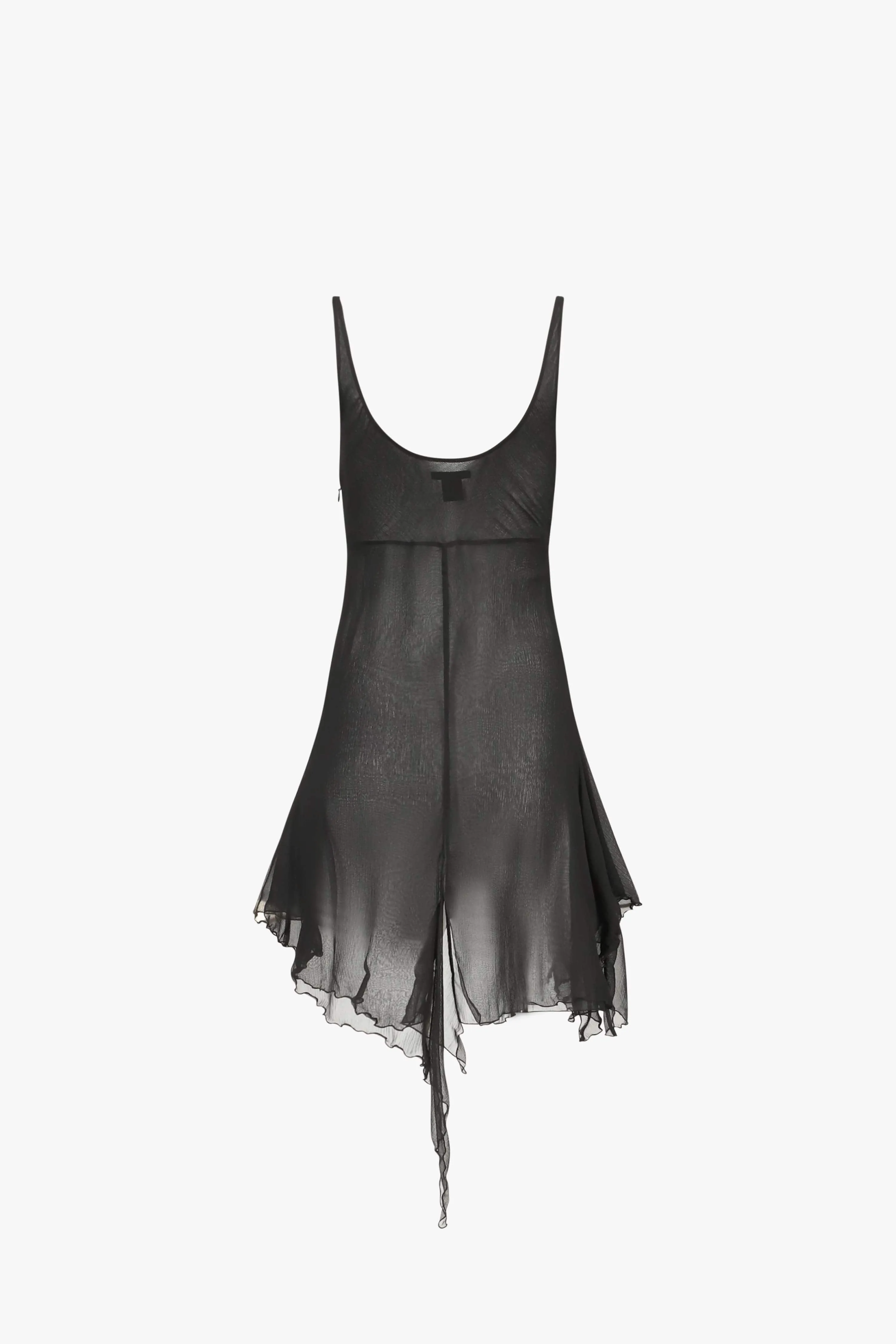 Black Cowl Neck Mini Dress