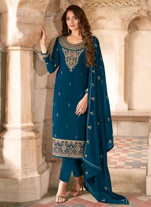 Blue Georgette Salwar kameez