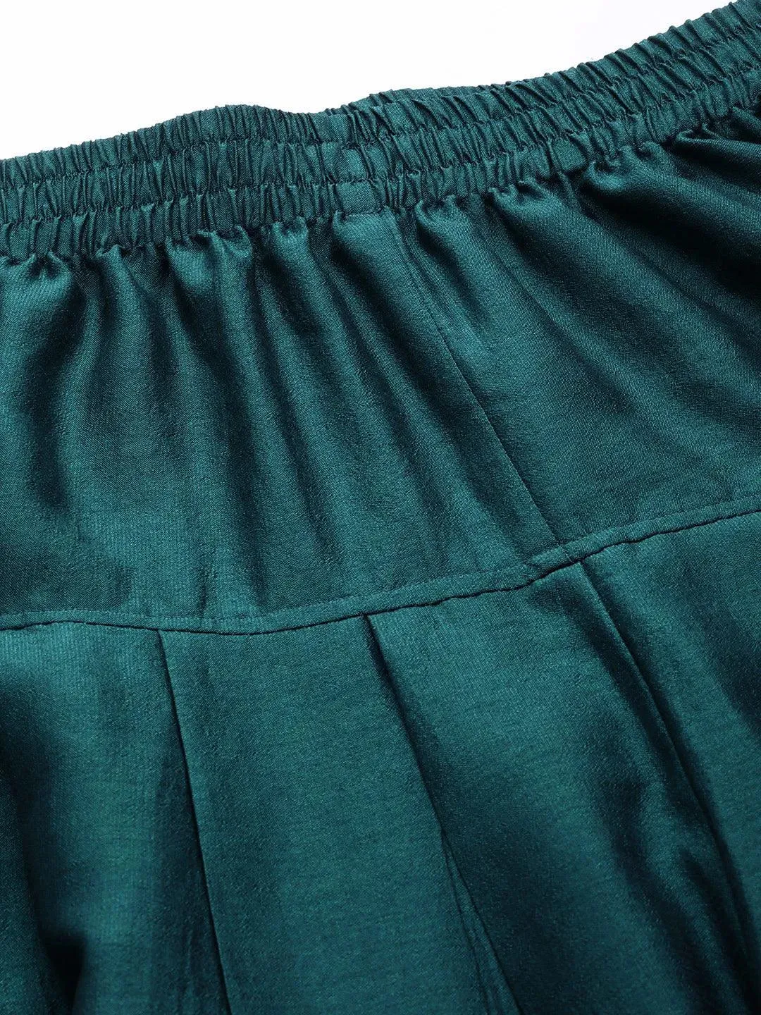 Blue Solid Silk Salwar Pants