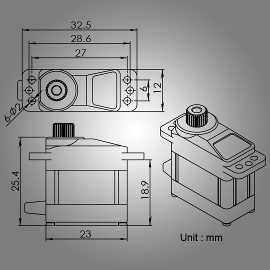 BMS-22HV Micro HV-Digital, High Speed, Coreless