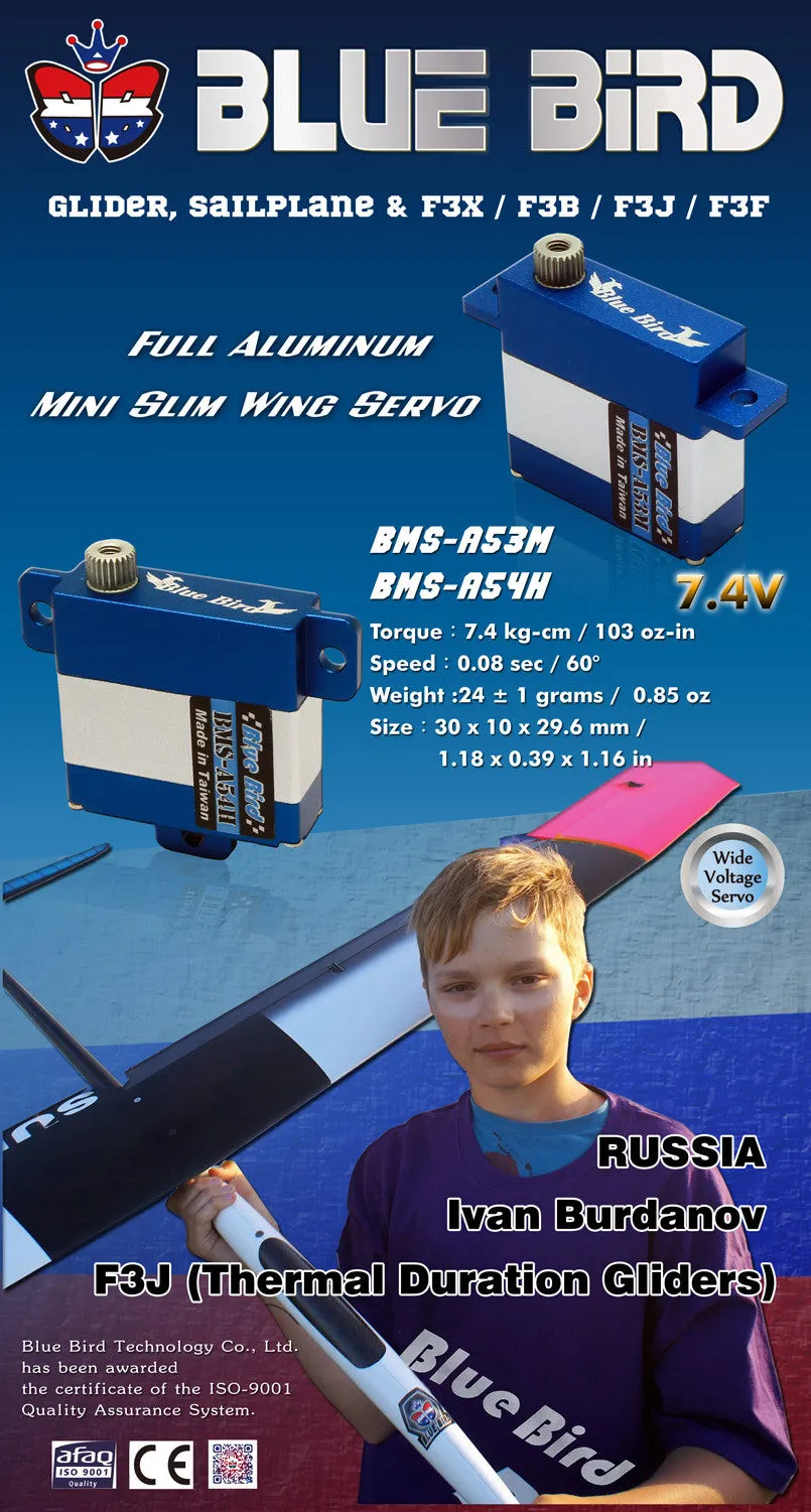 BMS-A56V Wing Servo, HV-Digital, High Torque, Titanium Gears