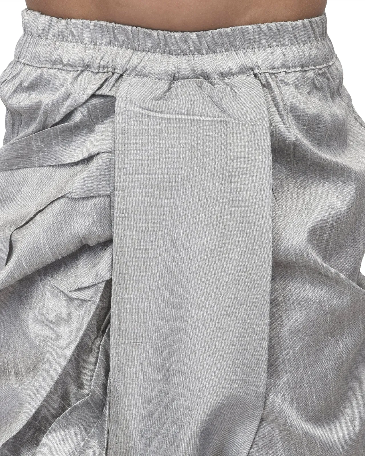 Boy's Grey Solid Kurta With Dhoti Pants - Benstoke KIDS