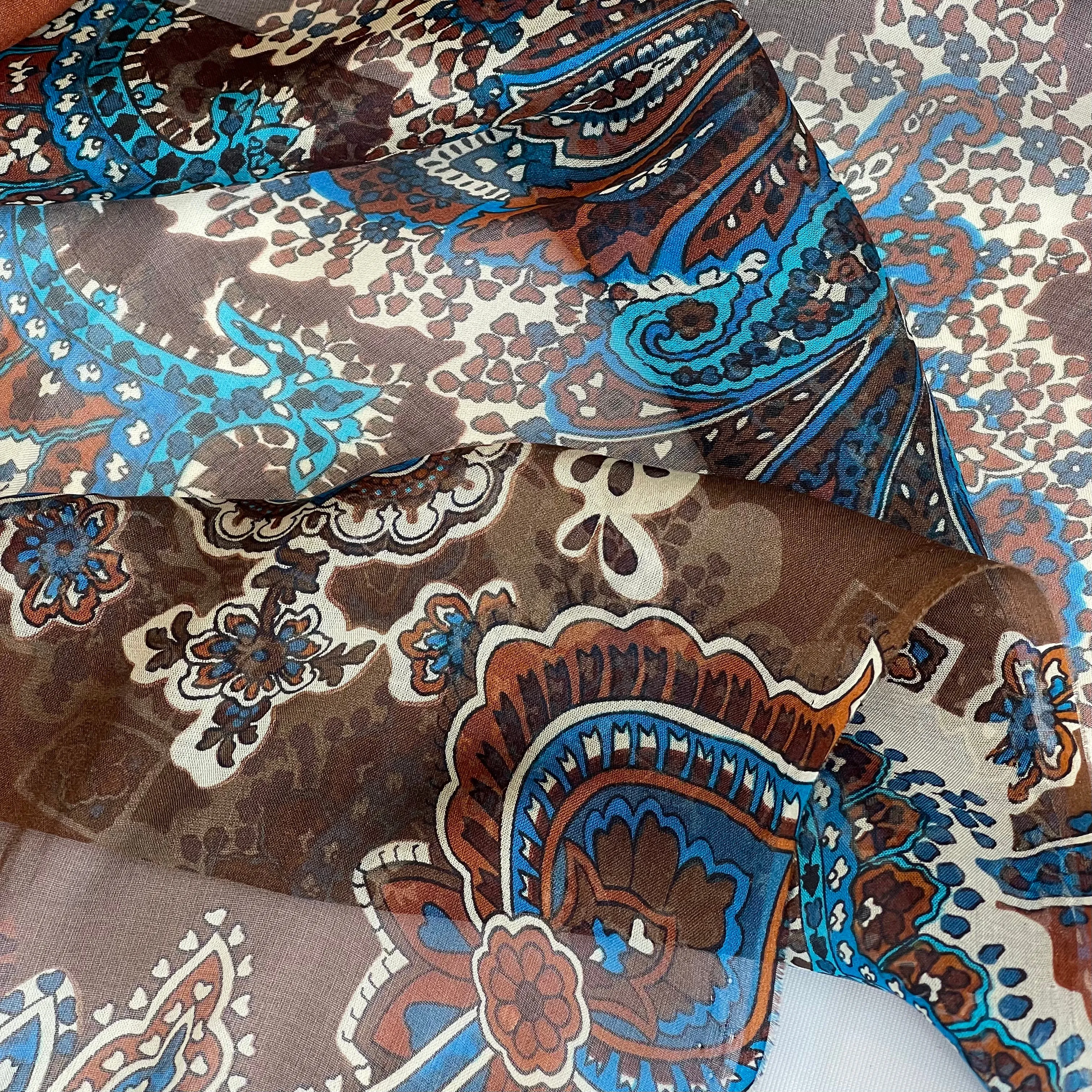 Chocolate Boheme Silk Chiffon