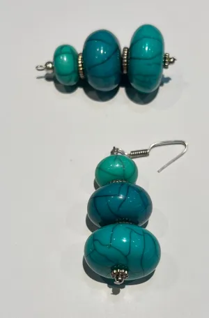 Copal Triple Stacked Earrings