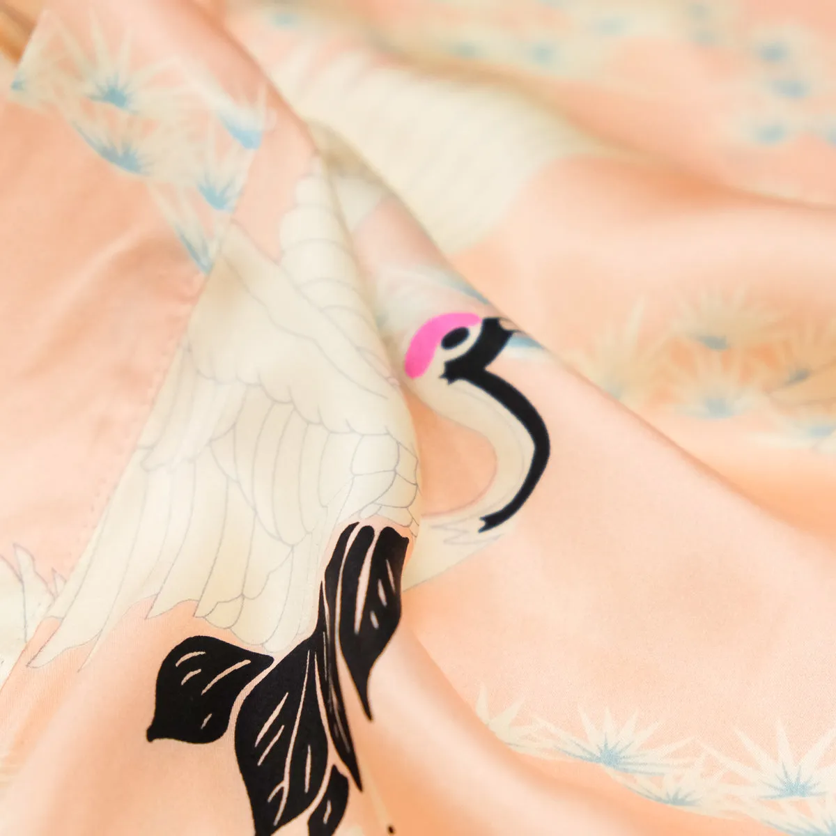 Crane (Kimono Cover-Up) - Pink