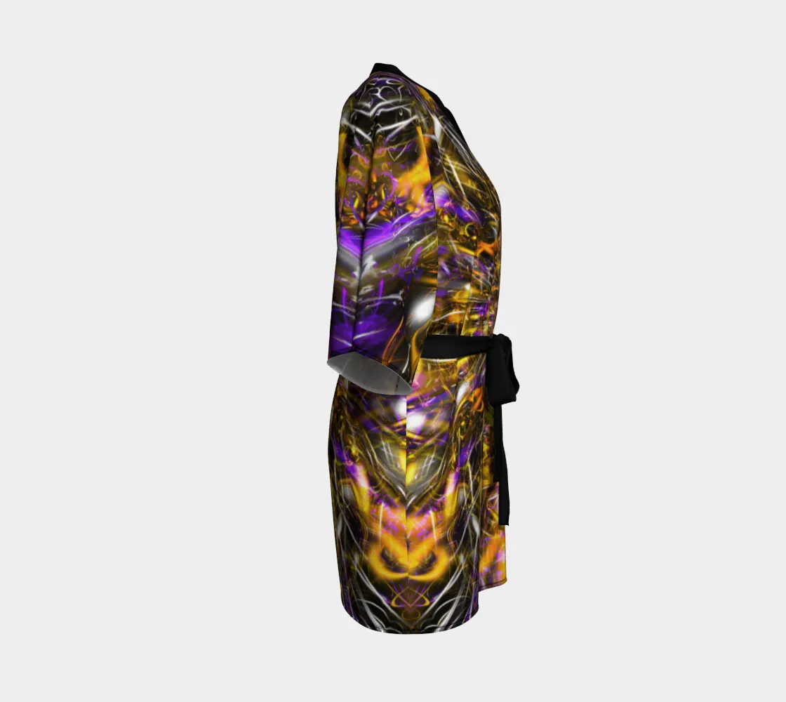DIAMONDS AND THUNDERBOLTS KIMONO ROBE