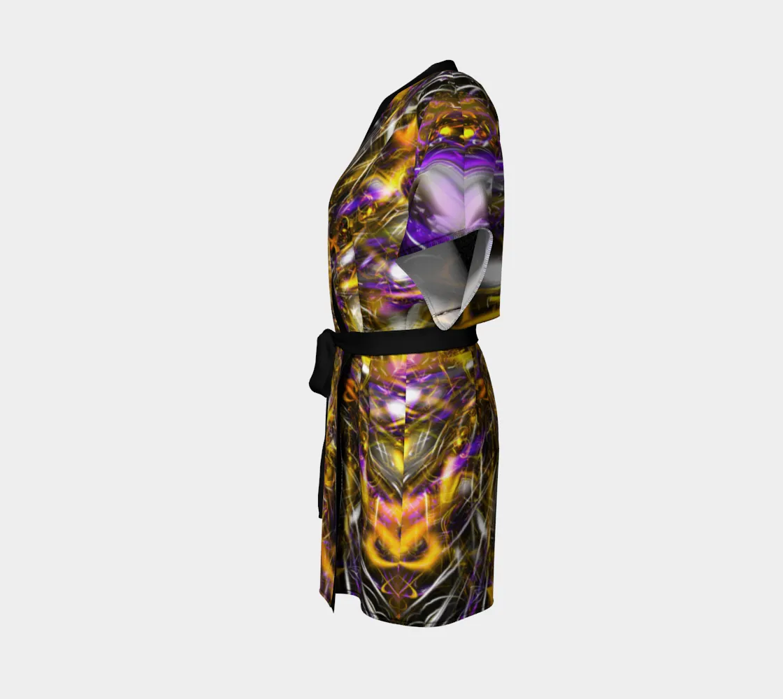 DIAMONDS AND THUNDERBOLTS KIMONO ROBE