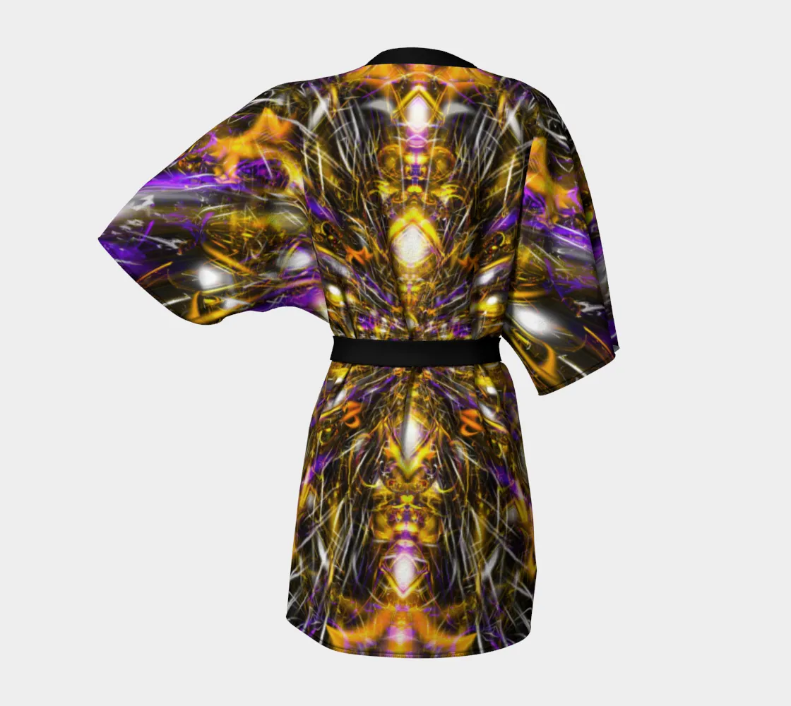 DIAMONDS AND THUNDERBOLTS KIMONO ROBE