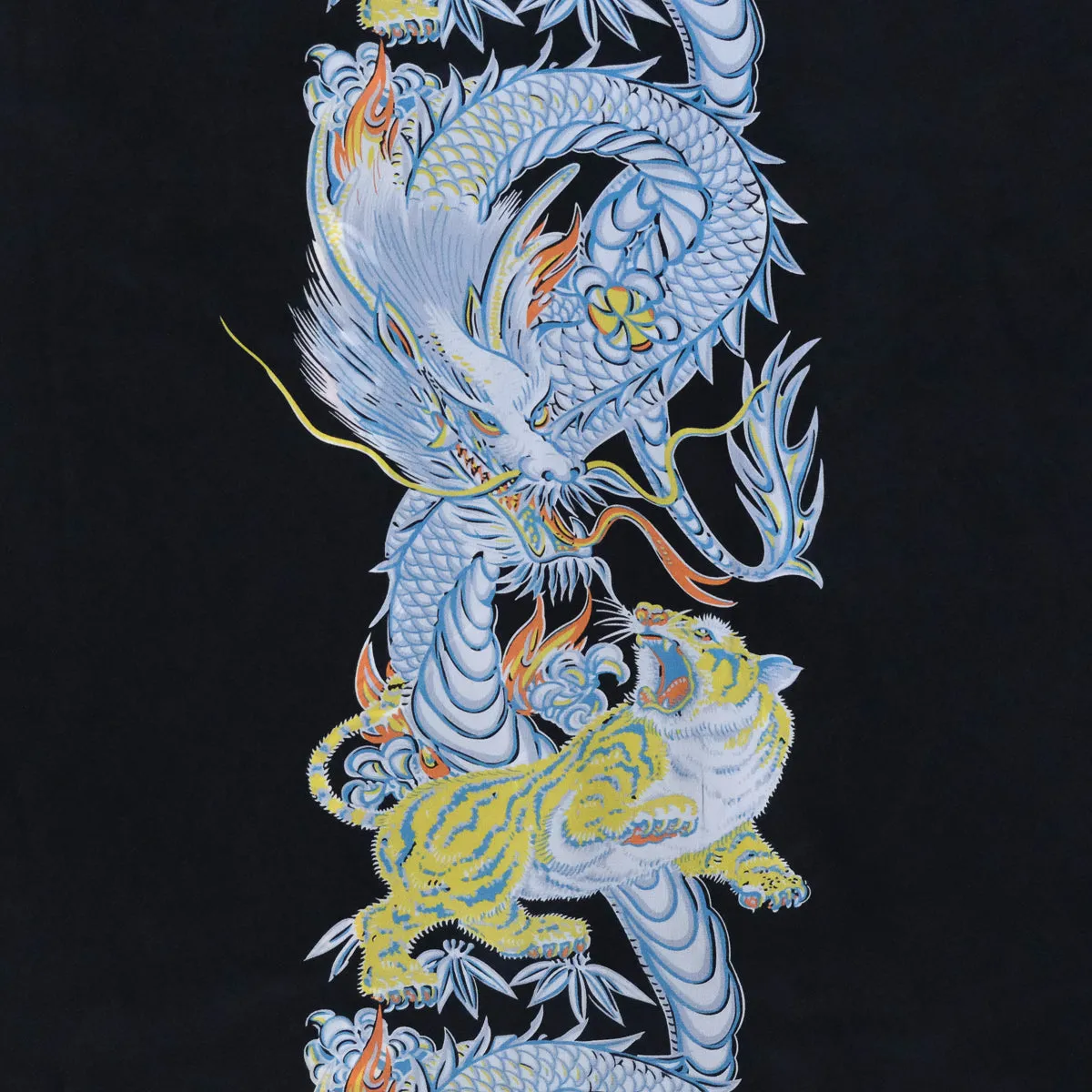 Dragon & Tiger (Kimono Cover-Up) - Black