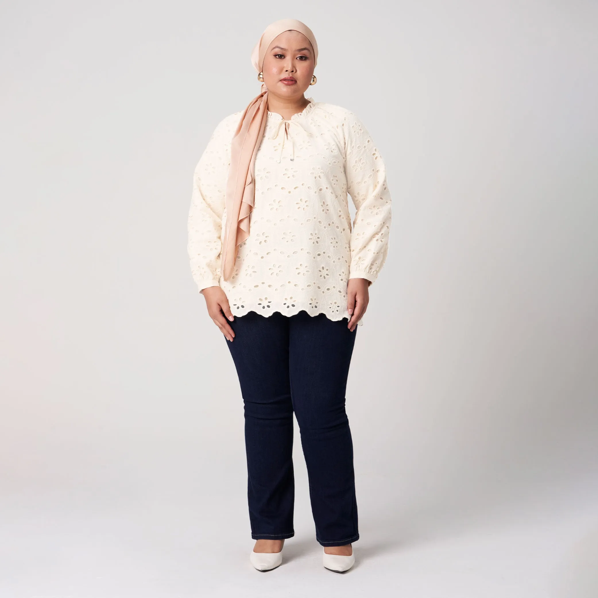 Embroidered Peasant Top