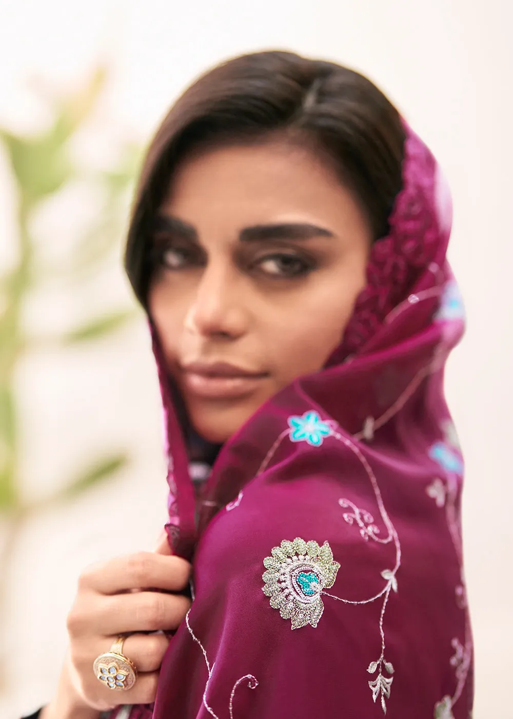 Embroidered Pink Dola Silk Festive Style Salwar Suit