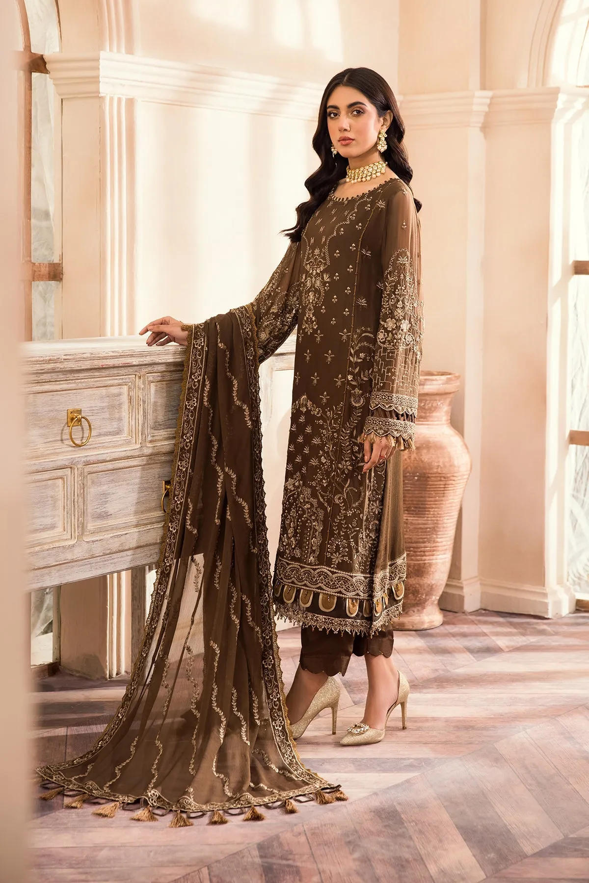 Farasha Embroidered Luxury Chiffon Collection 2022 – LEILA