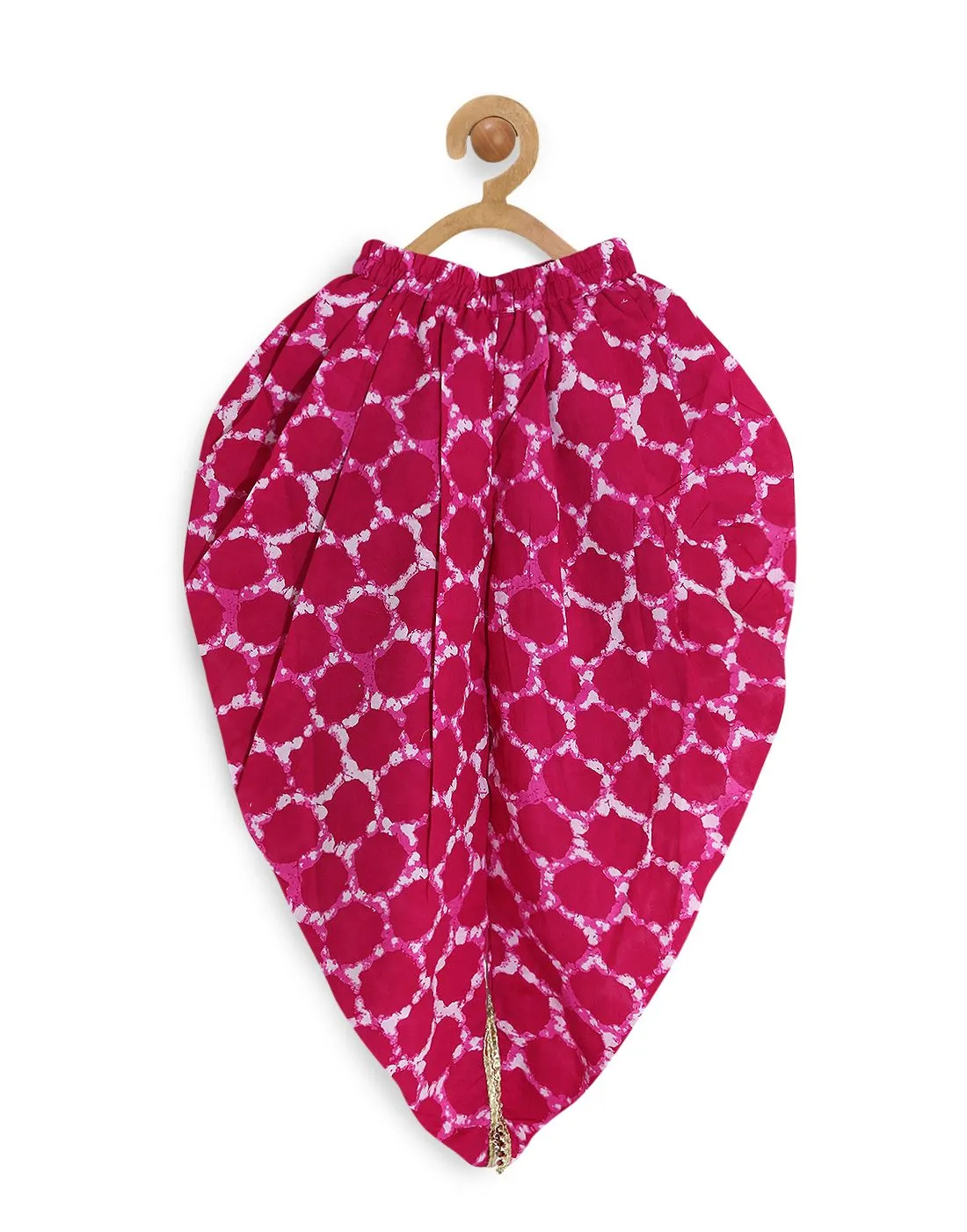 Girls Green Pink Floral Print Kurti With Dhoti Pants - Ps Peaches