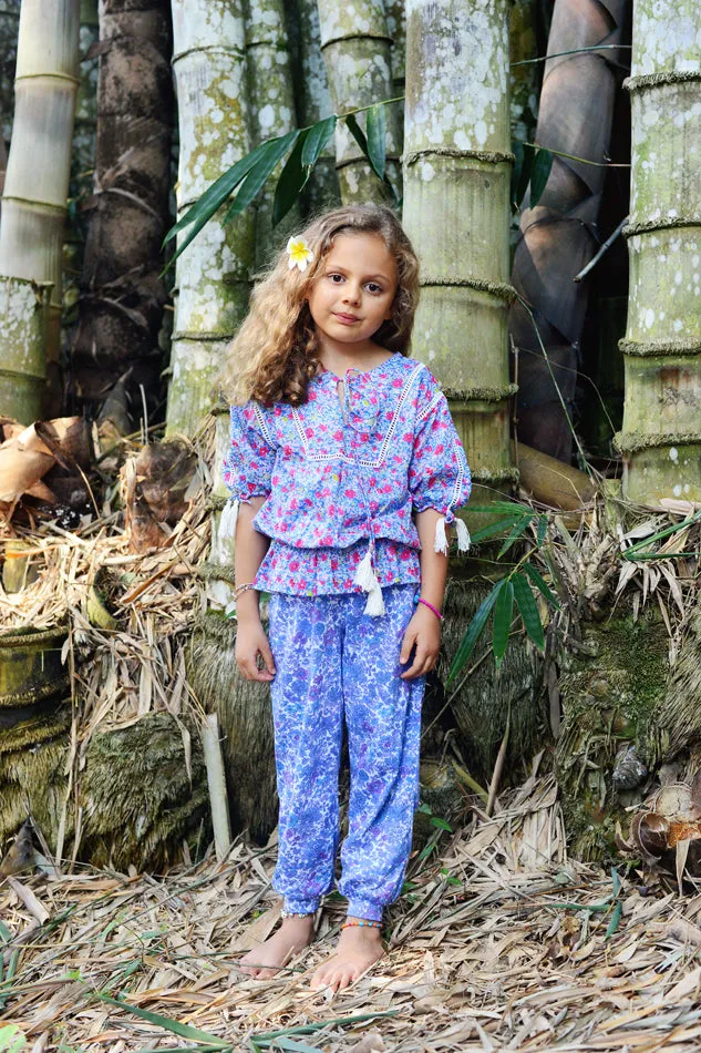 Isadora Blouse Azure Meadow