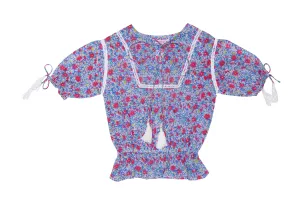 Isadora Blouse Azure Meadow