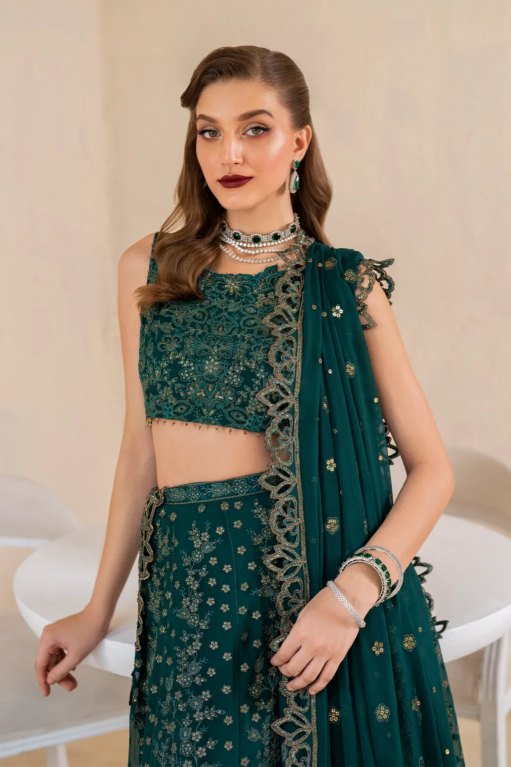 IZNiK Chinon Luxury Formals – CC-47 Embroidered Chiffon