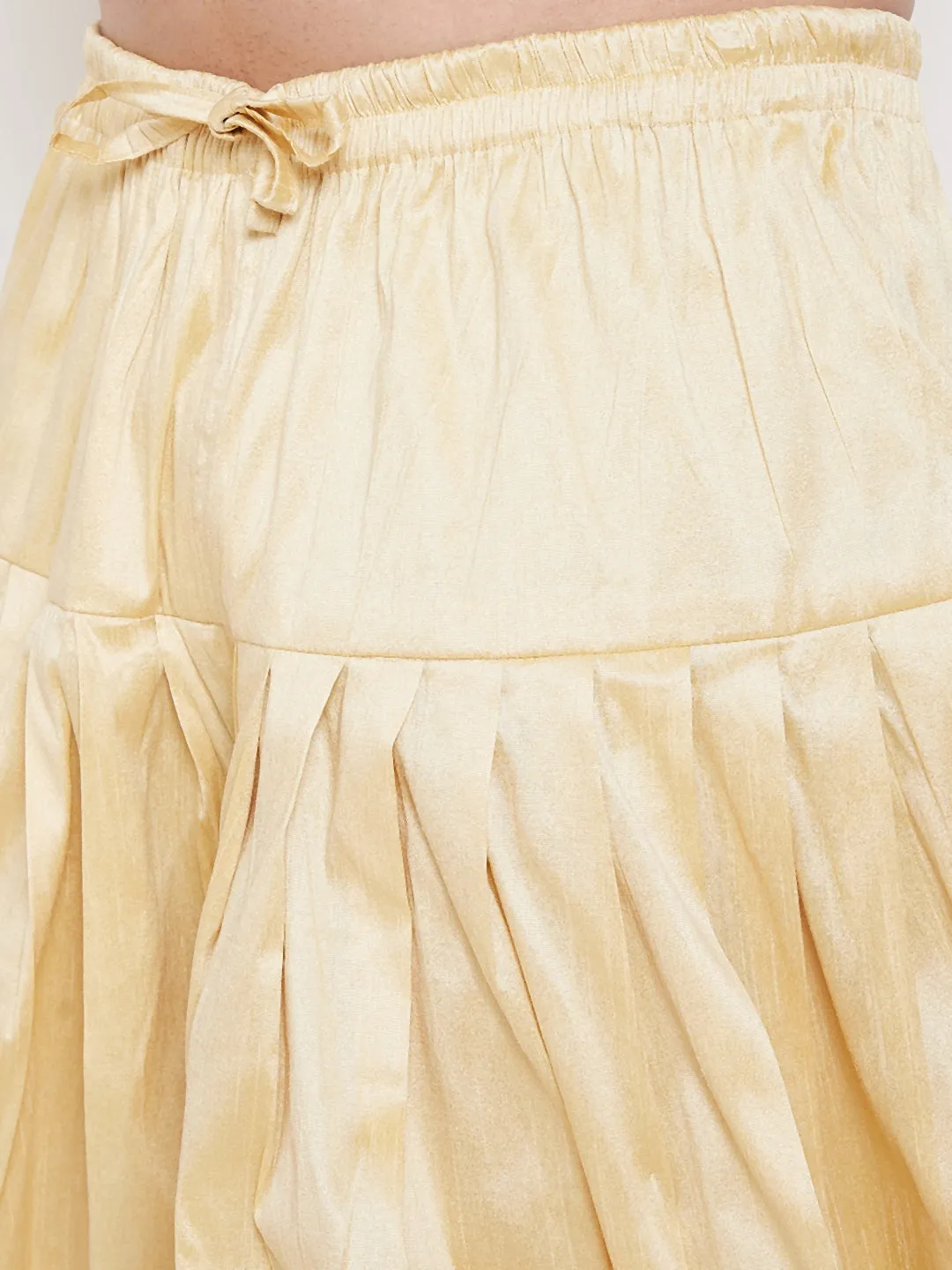 Jashvi Men's Gold Dhoti Pants