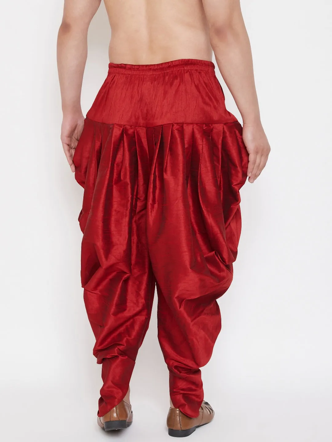 Jashvi Men's Maroon Dhoti Pants