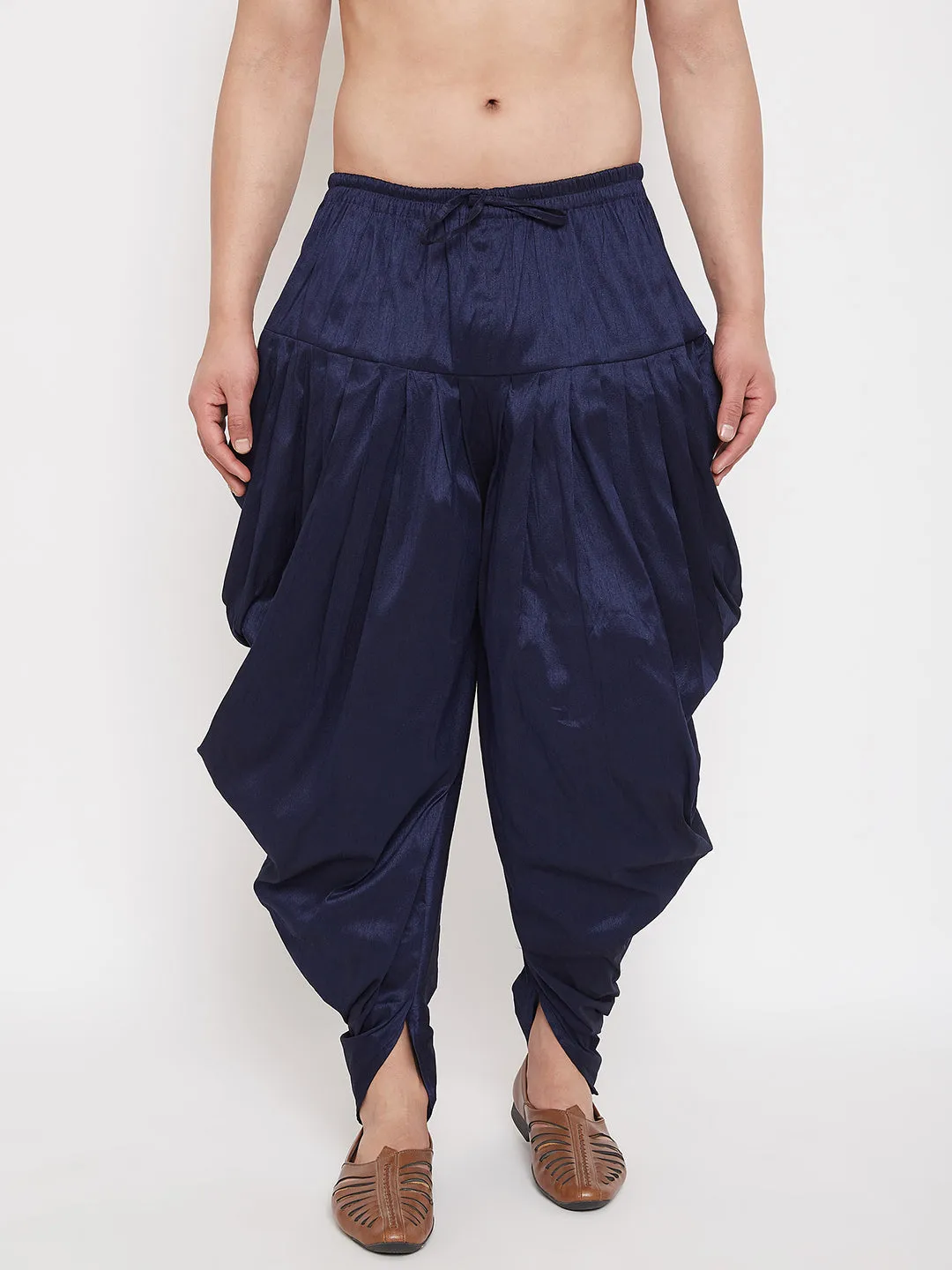 Jashvi Men's Navy Blue Dhoti Pants