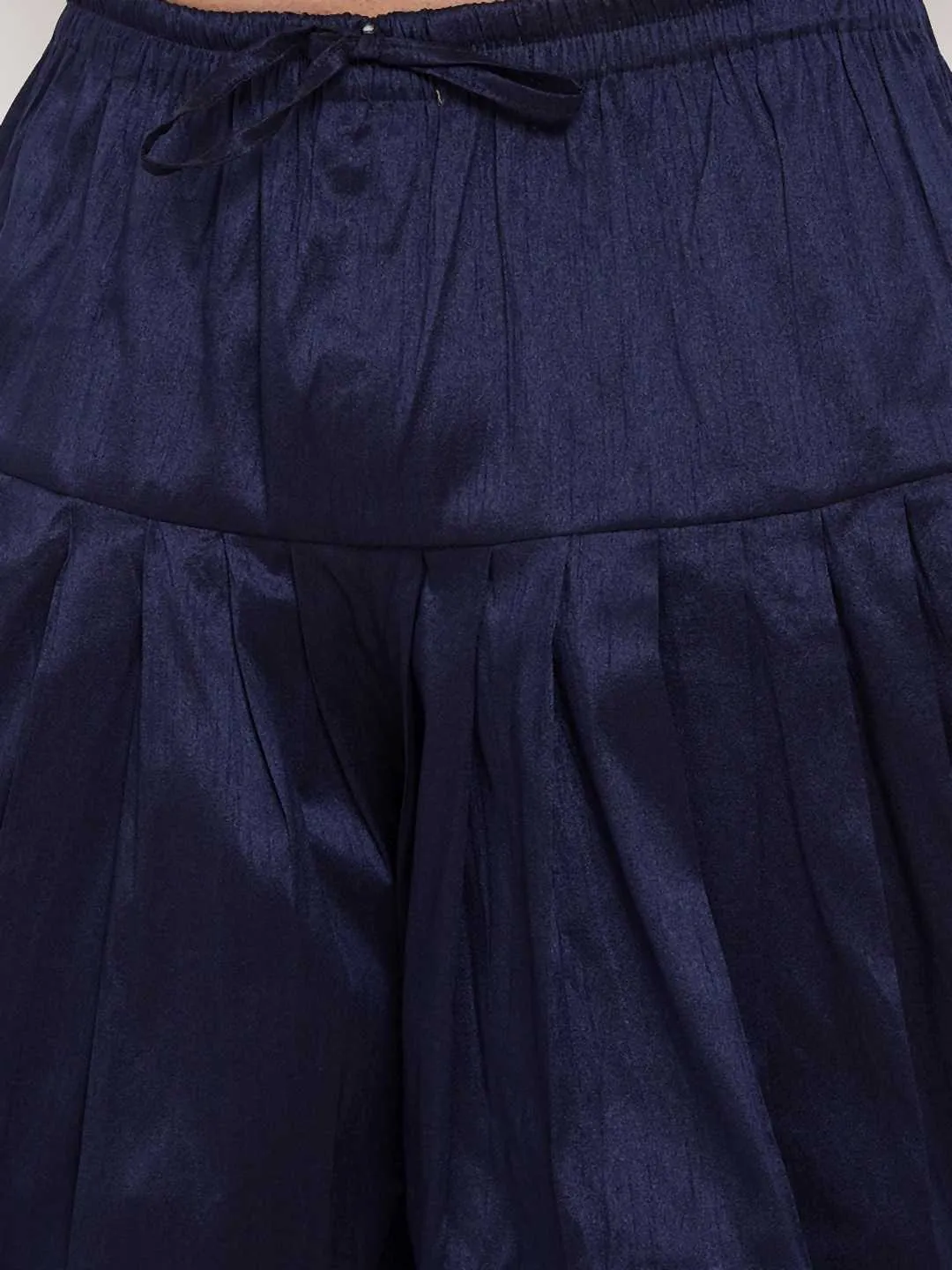 Jashvi Men's Navy Blue Dhoti Pants