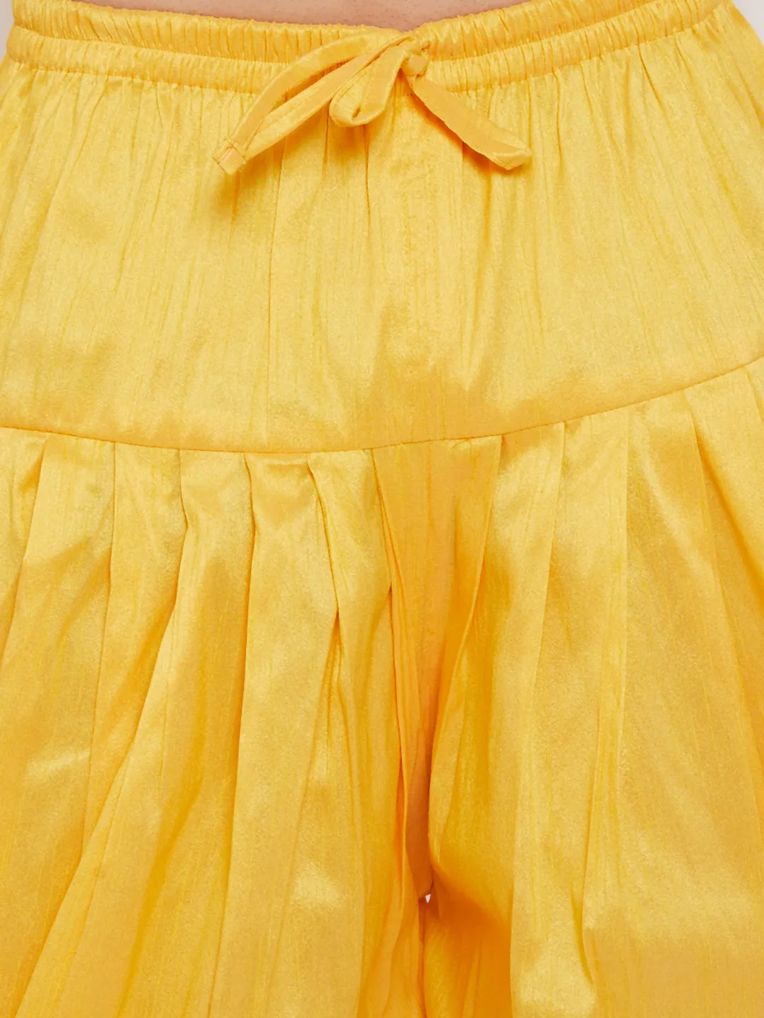 Jashvi Men's Yellow Dhoti Pants
