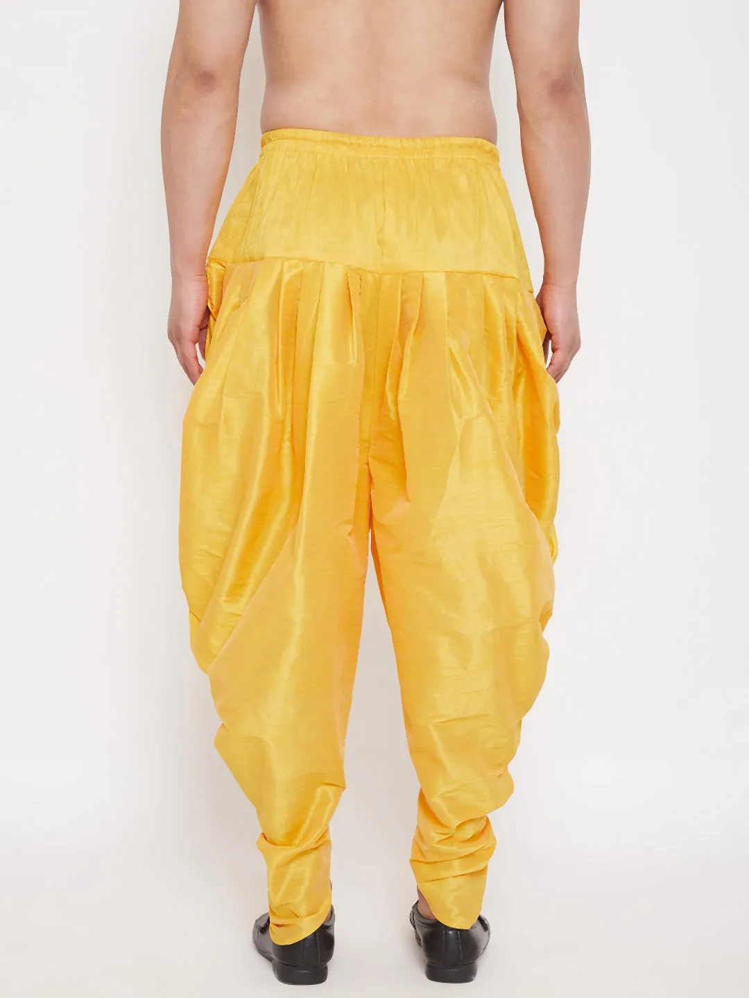 Jashvi Men's Yellow Dhoti Pants