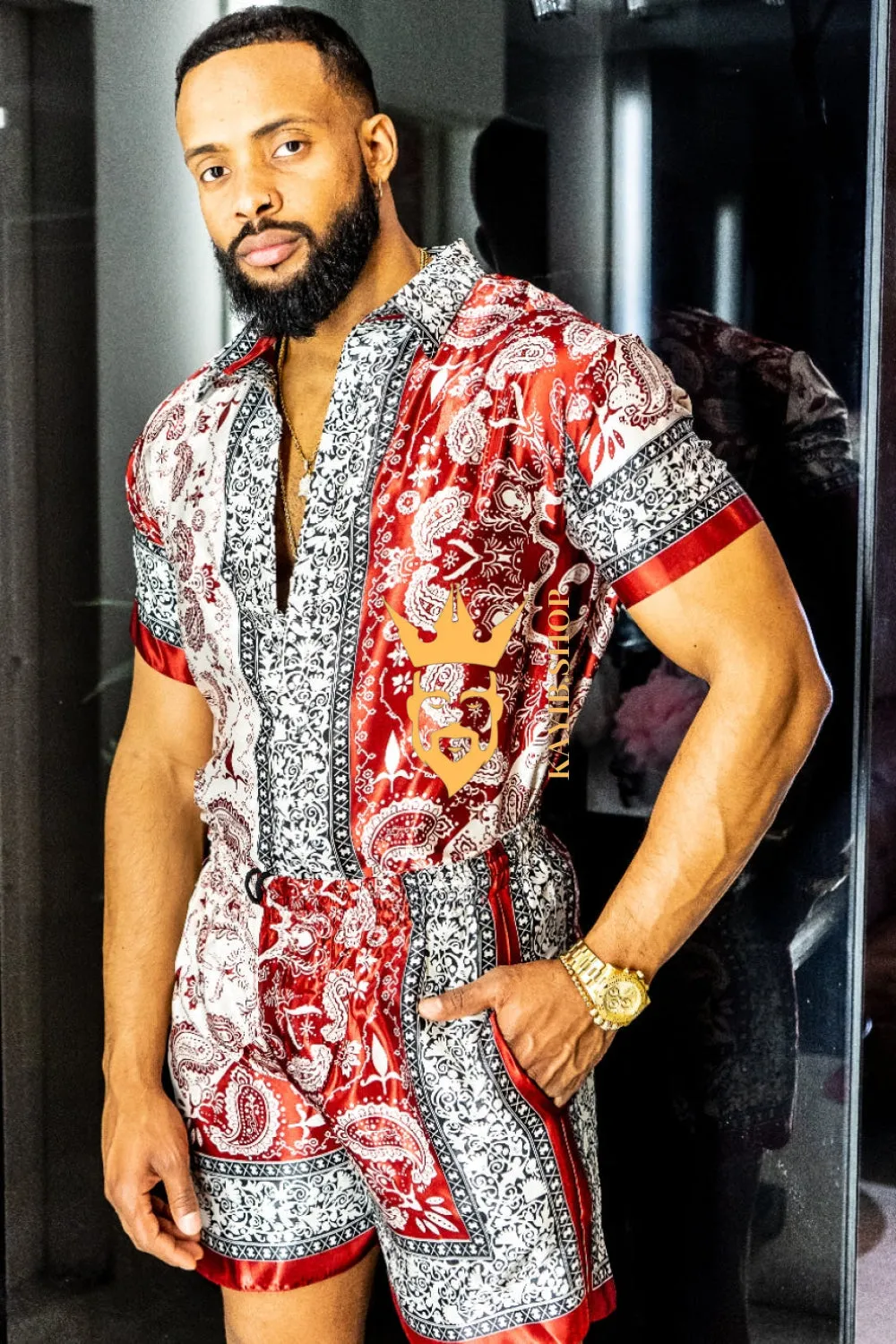 Kayib Designer Matching Sets - Elevate Your Style with Barocco Print and Mulberry Silk - Experience Luxury Comfort
