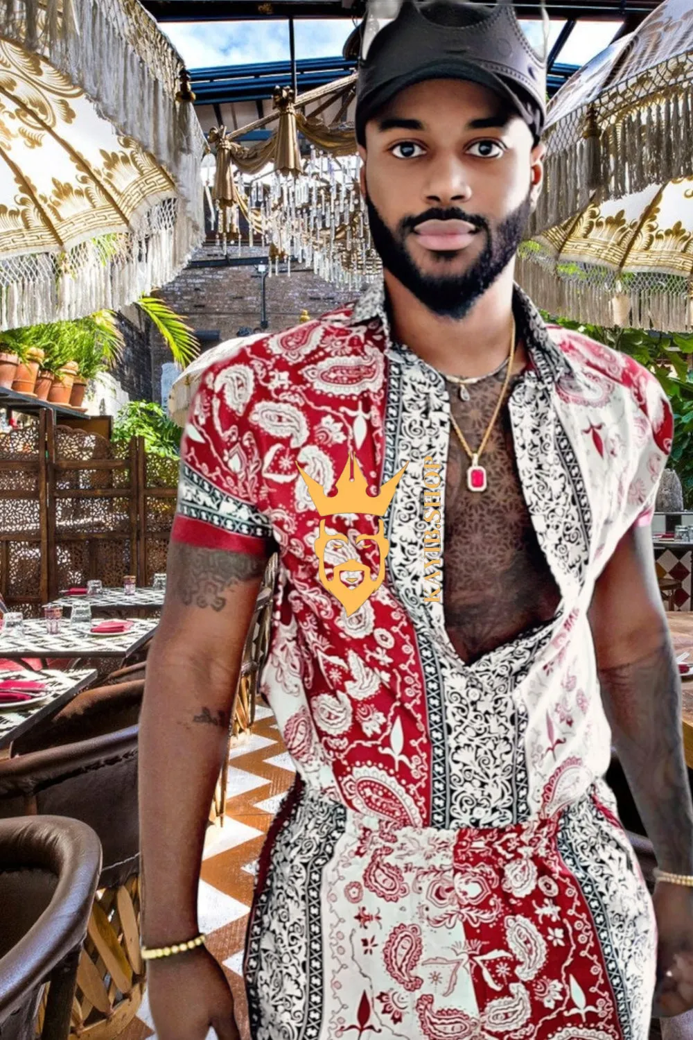 Kayib Designer Matching Sets - Elevate Your Style with Barocco Print and Mulberry Silk - Experience Luxury Comfort