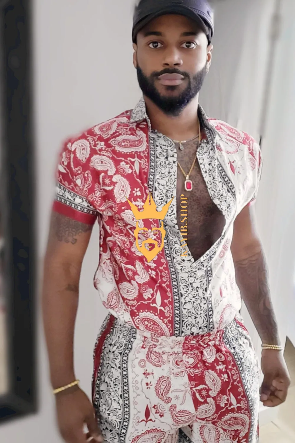Kayib Designer Matching Sets - Elevate Your Style with Barocco Print and Mulberry Silk - Experience Luxury Comfort