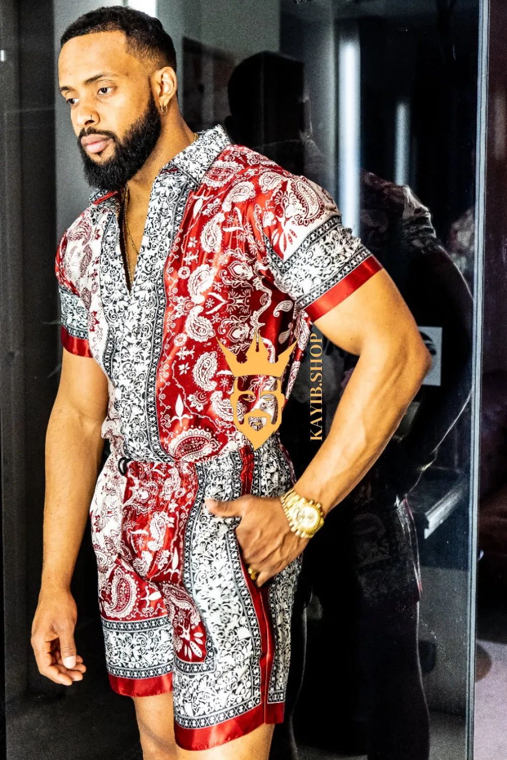 Kayib Designer Matching Sets - Elevate Your Style with Barocco Print and Mulberry Silk - Experience Luxury Comfort