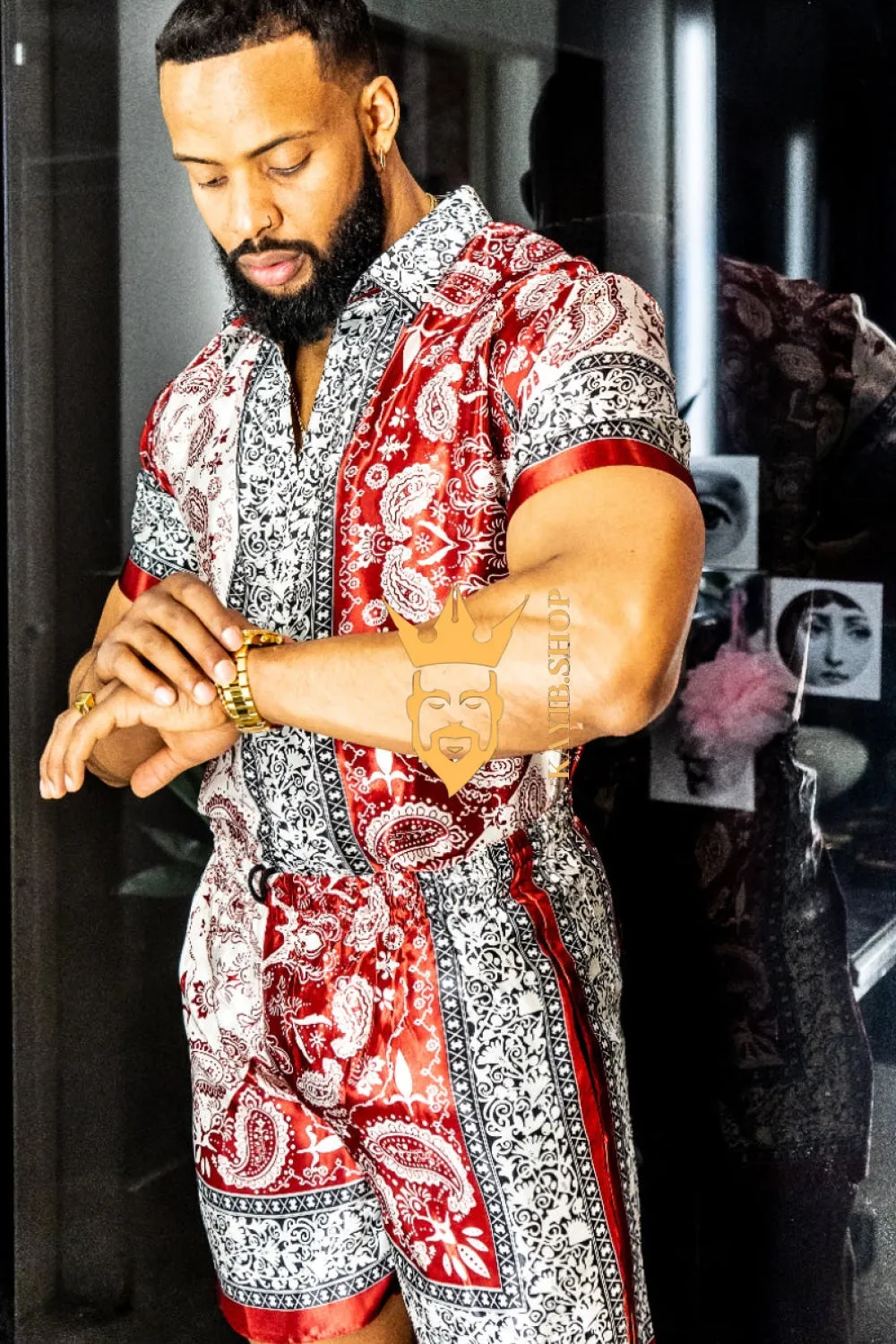 Kayib Designer Matching Sets - Elevate Your Style with Barocco Print and Mulberry Silk - Experience Luxury Comfort