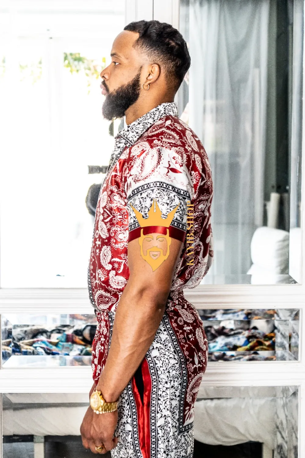 Kayib Designer Matching Sets - Elevate Your Style with Barocco Print and Mulberry Silk - Experience Luxury Comfort