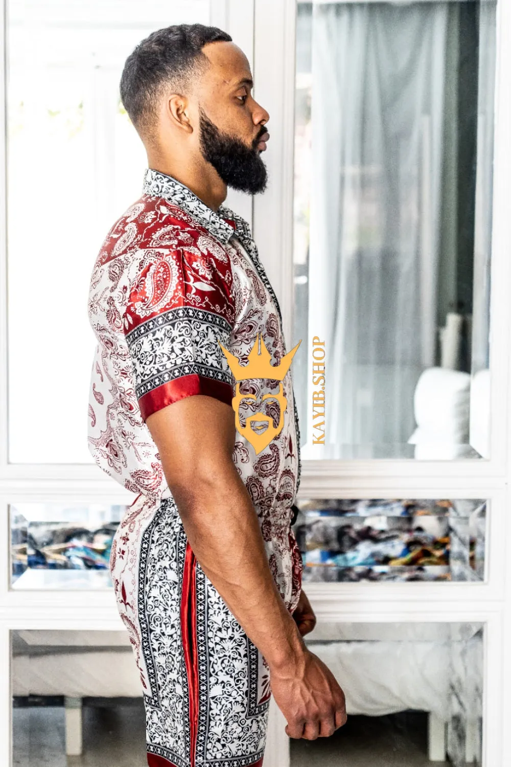 Kayib Designer Matching Sets - Elevate Your Style with Barocco Print and Mulberry Silk - Experience Luxury Comfort