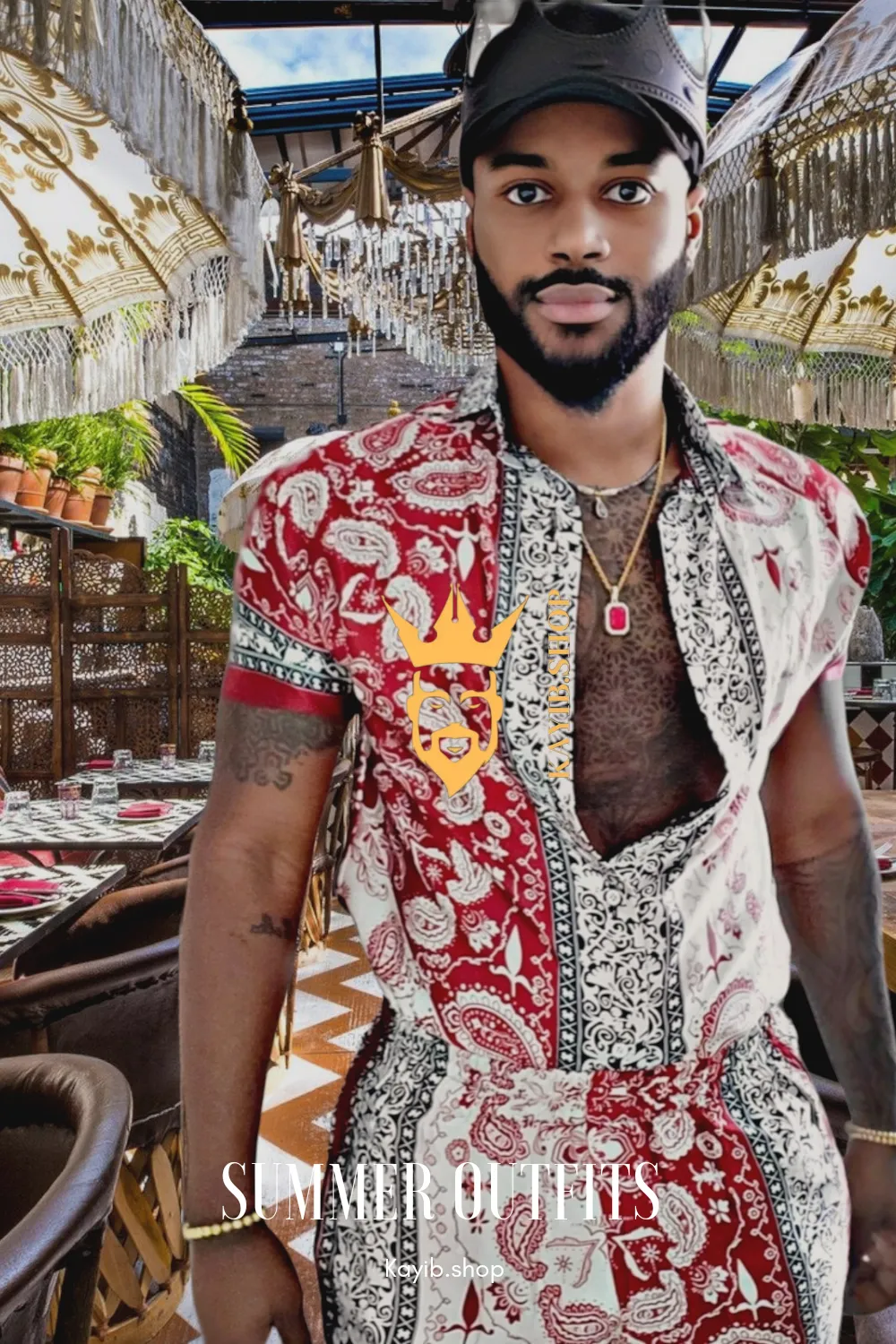 Kayib Designer Matching Sets - Elevate Your Style with Barocco Print and Mulberry Silk - Experience Luxury Comfort