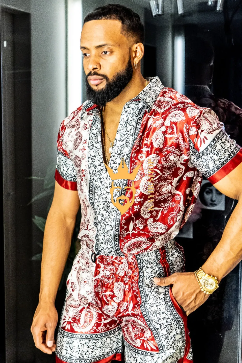 Kayib Designer Matching Sets - Elevate Your Style with Barocco Print and Mulberry Silk - Experience Luxury Comfort