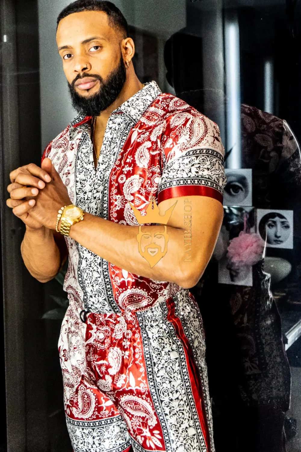 Kayib Designer Matching Sets - Elevate Your Style with Barocco Print and Mulberry Silk - Experience Luxury Comfort