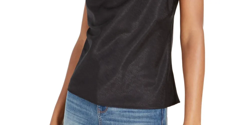 Leyden Women's Cowlneck Jacquard Camisole Grey Size Small
