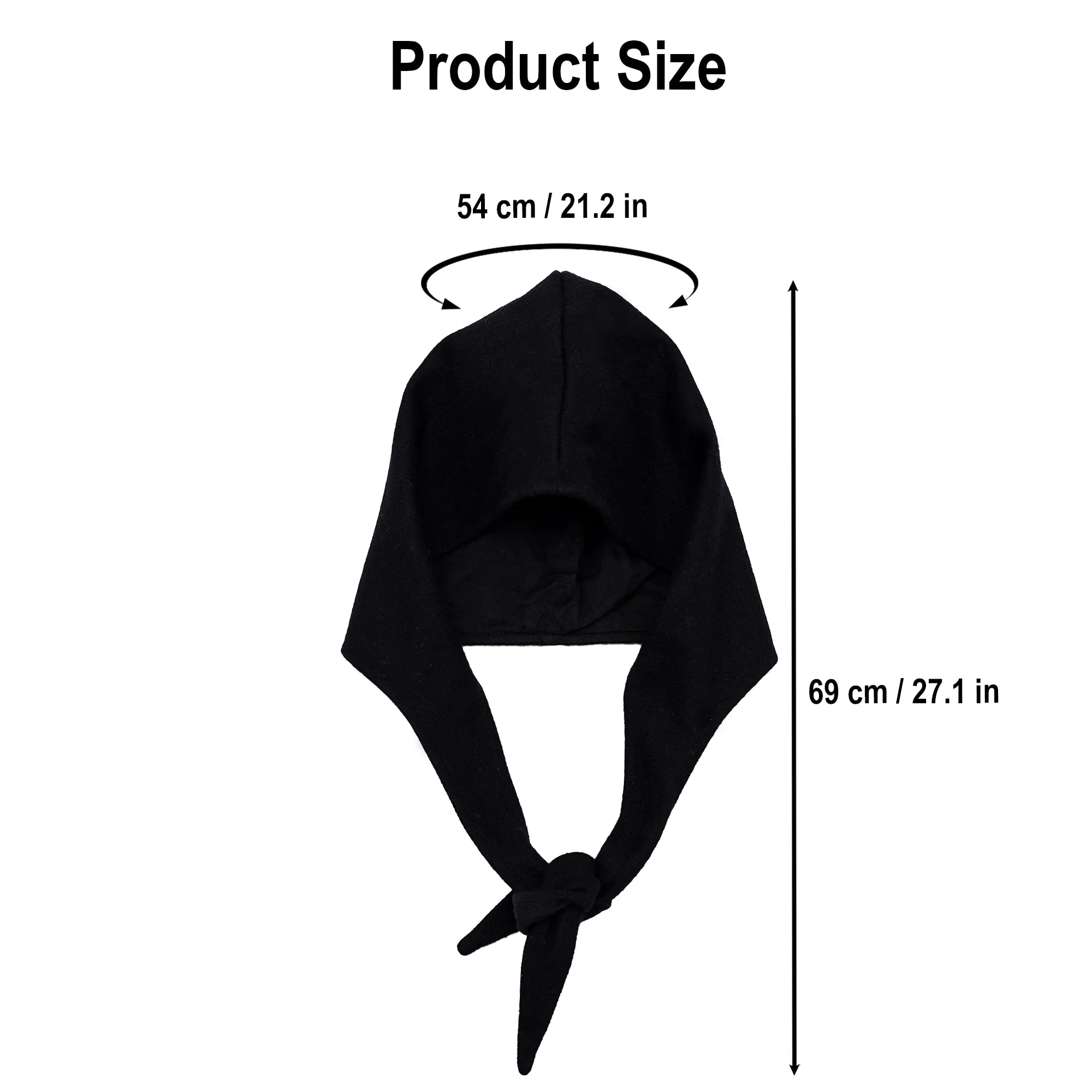 Medieval Peasant’s Cap - Black Wool