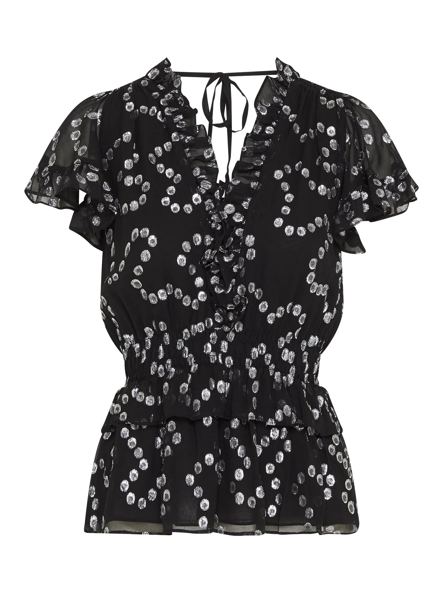 Nuage Metallic Chiffon Top