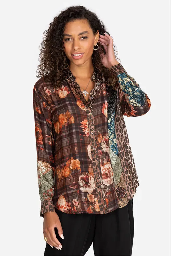 Octave Floral Print Mix Shirt - Multi