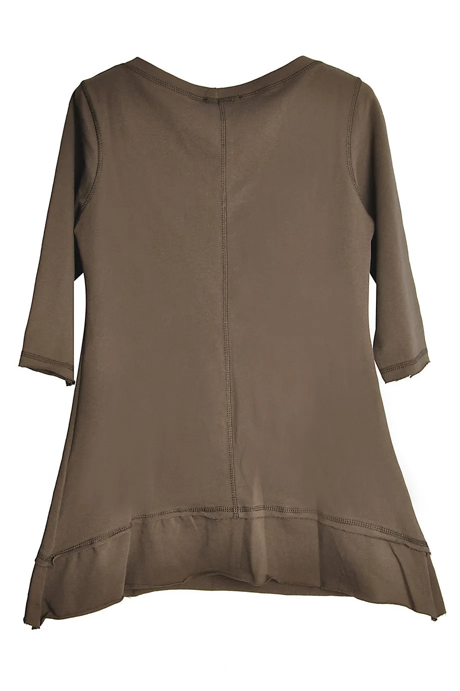 PRINCESS GRAFFITI Brown Jeweled Top