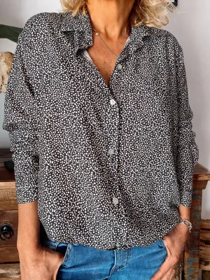 Printed Trendy Long-sleeved Blouses