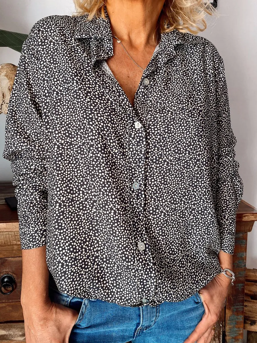 Printed Trendy Long-sleeved Blouses