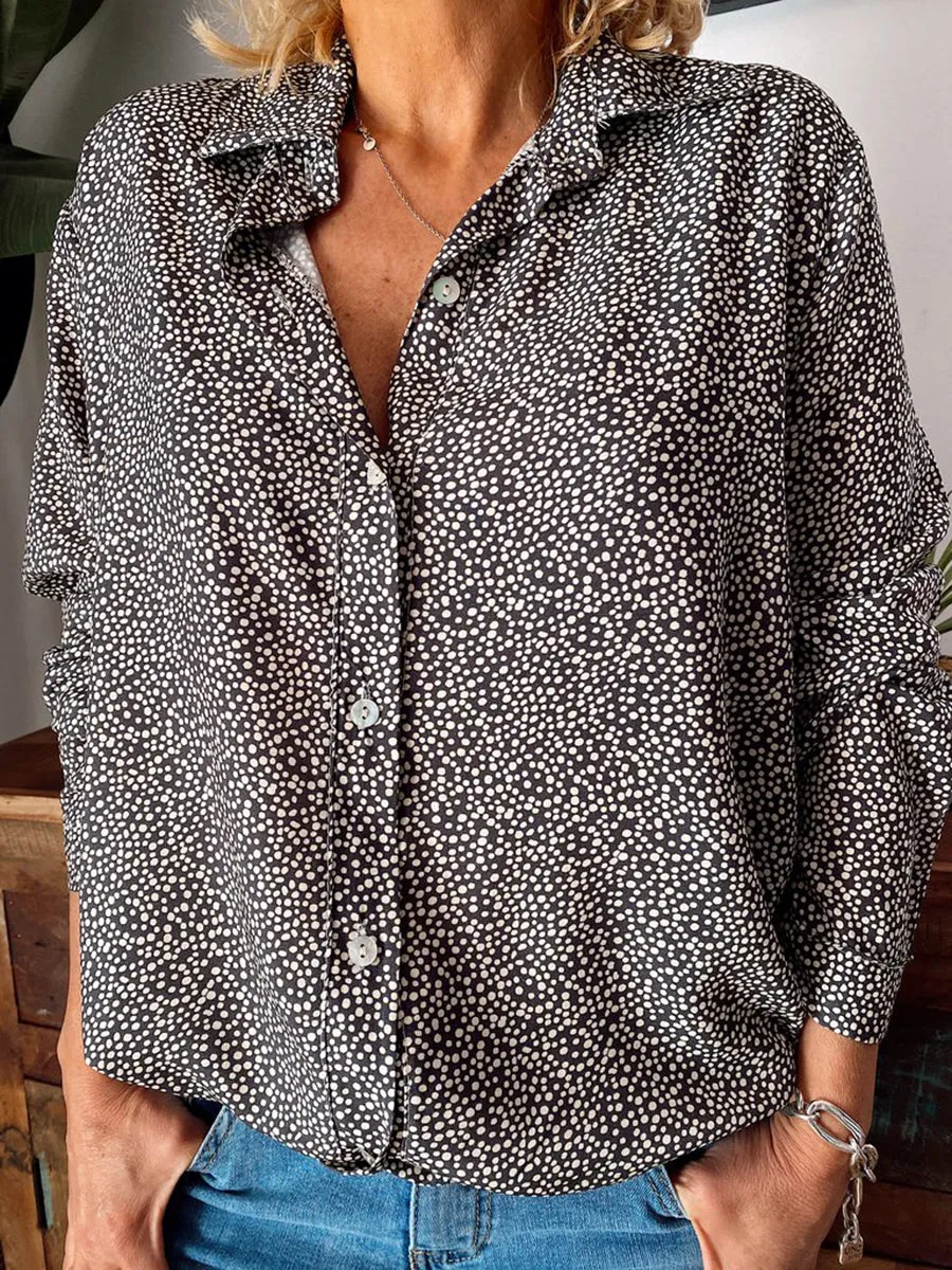 Printed Trendy Long-sleeved Blouses
