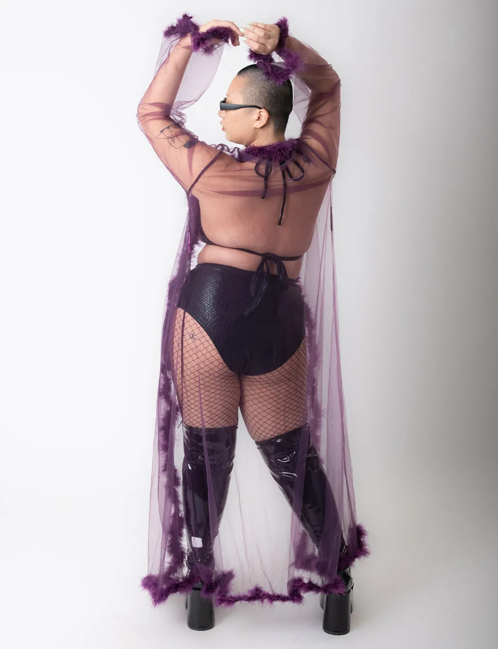 PURPLE PEOPLE EATER KIMONO - PURPLE